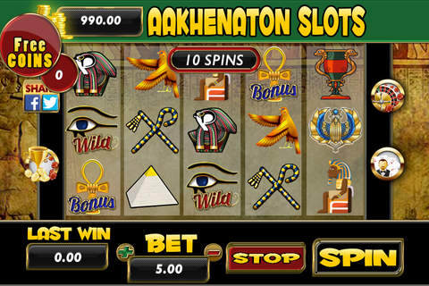 ``` 2015 ``` AAA Aakhenaton Slots - Blackjack 21 - Roulette screenshot 2