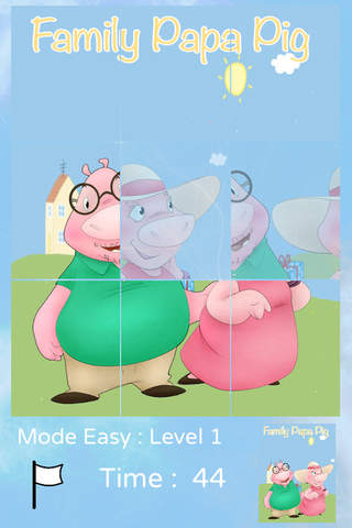 Puzzle Game For Papa Pig Family Edition screenshot 2