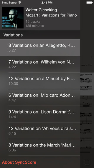 【免費音樂App】Mozart Variations for piano - SyncScore-APP點子