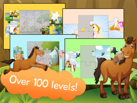 Kids Jigsaw Puzzle Horses на iPad