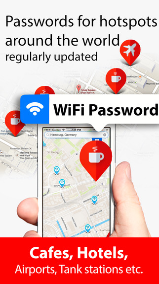 Map Wifi: hotspots passwords for public places worldwide