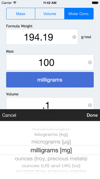 Molarity Calculator on the App Store on iTunes