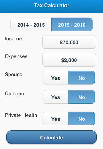 Callaughan Partners Tax Calc 2015 screenshot 2