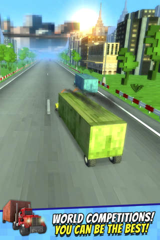 Truck Survival Block Games - Mine Truck Racing Mini Game screenshot 4