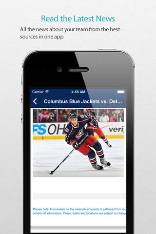 Columbus Hockey Alarm Pro screenshot 3