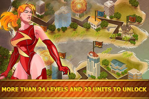 Super-Hero City Defence: Powerful Crime Fighting Battlefield FREE screenshot 3