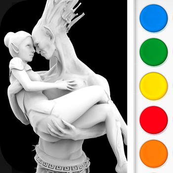 Figuromo Artist : Gargoyle Love - 3D Color Combine & Design Fantasy Sculpture 遊戲 App LOGO-APP開箱王