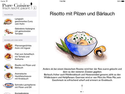 Pure Cuisine iPad Lite screenshot 3