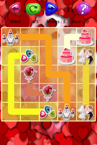 Love Flow free brain puzzle game:Connect your valentine stickers screenshot 2