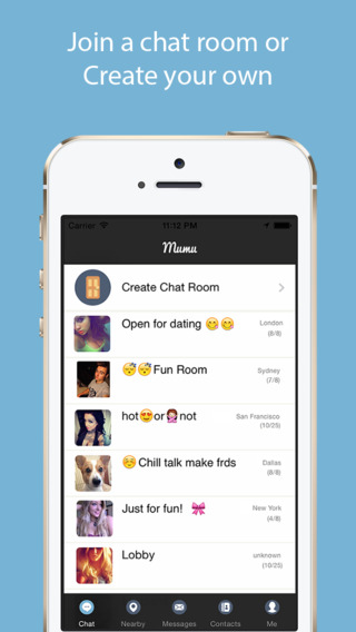 Mumu Chat - Live Chat Rooms Meeting People Nearby Make New Friends Dating and Personals