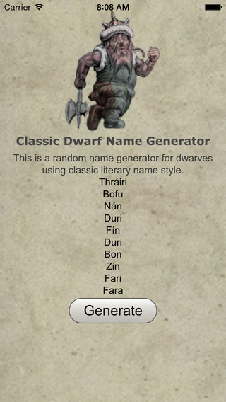 Dwarf Name Gen Classic