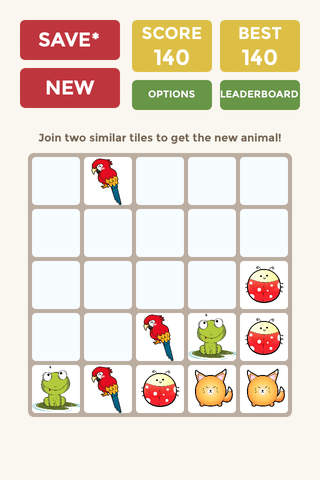 2048 Animal Version - Number Puzzle Game with 3x3 4x4 5x5 6x6 Board Sizes screenshot 2