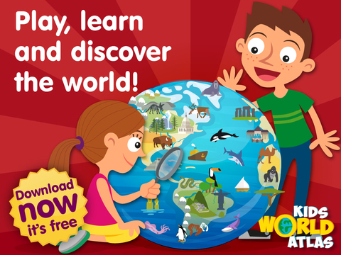 Kids World Atlas Game - a window to the world to discover and learn about the Planet Earth geography and natureのおすすめ画像1