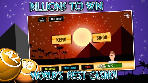 Pharaohs House of Keno Jackpot And Bingo Bonanza with Big Jackpot Wheel