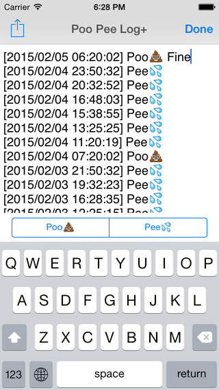 Poo Pee Log+