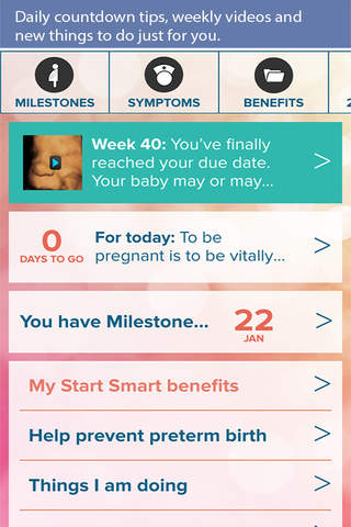 Start Smart for Your Baby: Pregnancy Health and Symptoms Tracker screenshot 2