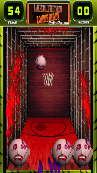 【免費遊戲App】Basketball Free Throw: Cool Zombie Heads Pro-APP點子