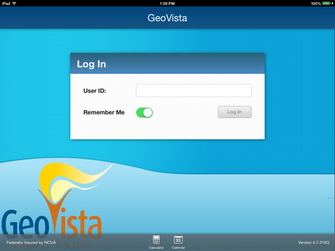 GeoVista Credit Union for iPad screenshot 2
