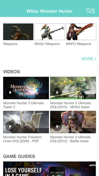 【免費書籍App】Wikia: Monster Hunter Fan App-APP點子