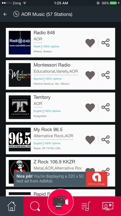 AOR Music Radio Stations screenshot 2