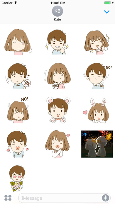 Love Story Of Rose And Jacob English Stickers screenshot 3