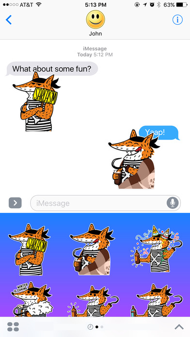 Brave Fox Pirate Stickers screenshot 2