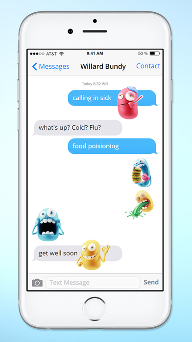 Silly 3D Monster Emojis Sticker Pack screenshot 2