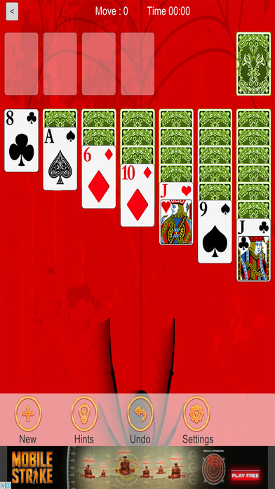 Spider Red Solitaire screenshot 2