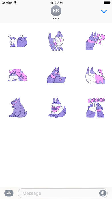 Violet Wolf Sticker screenshot 3