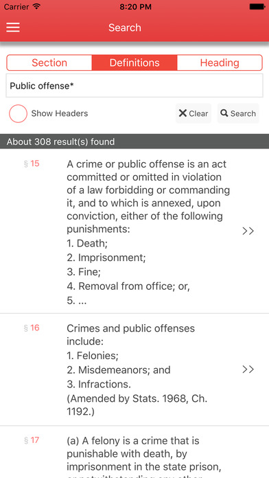 California Penal Code screenshot 4