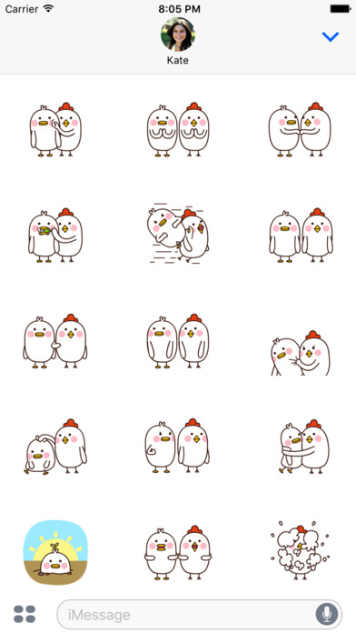 Cheerful Chickens Animated Stickers screenshot 2