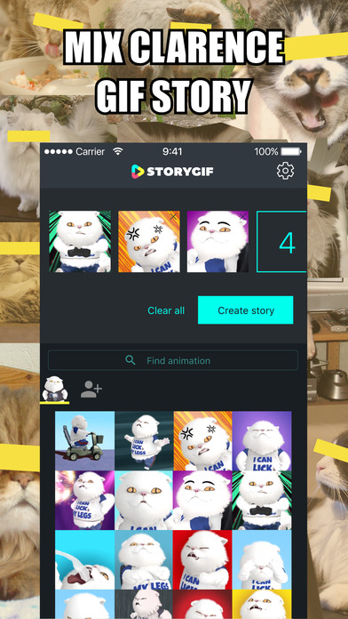 Clarence StoryGIF – Cat GIF Story Maker & Kittens! screenshot 3