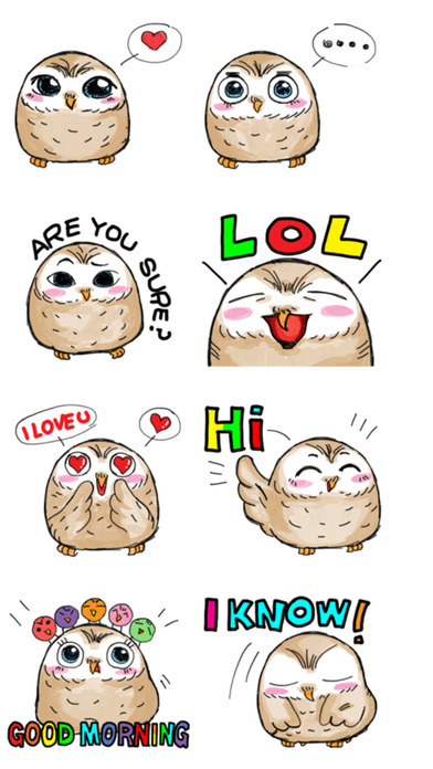 Funny Owl Stickers screenshot 2