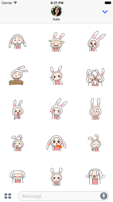 Hilarious Rabbit Animated Emoji Stickers screenshot 2