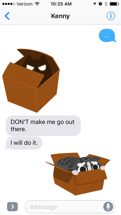Animated Kitty in the Box Stickers screenshot 4