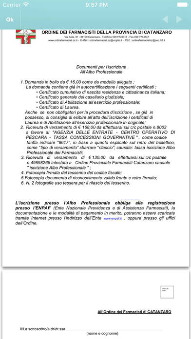 Ordine Farmacisti Catanzaro screenshot 2