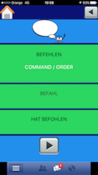 German English verbs screenshot 2