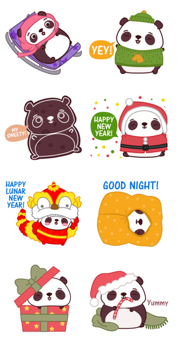 Winter Panda Stickers screenshot 3