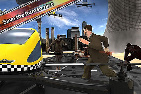 Drone Taxi Flight Simulator: Zombie City screenshot 4