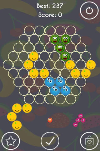 Hex Match - Hexagonal Fruits Matching Game..…..… screenshot 2
