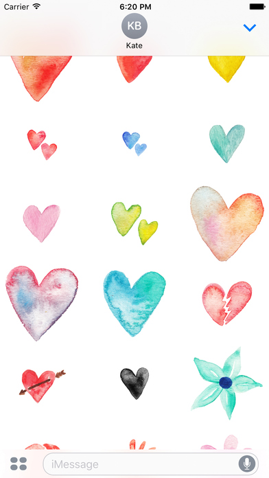 Hand Painted Watercolor Stickers screenshot 2