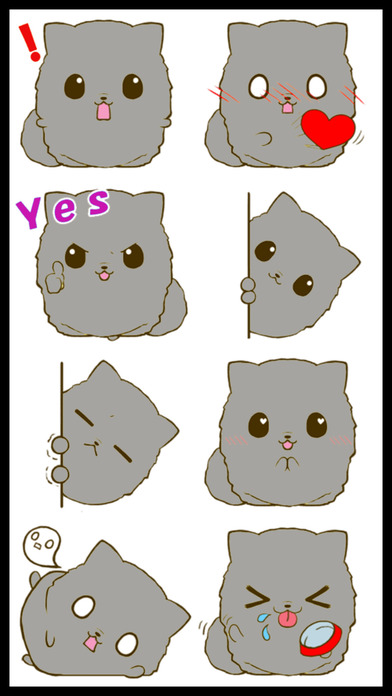 Fluffy Kitty 2 Stickers screenshot 4