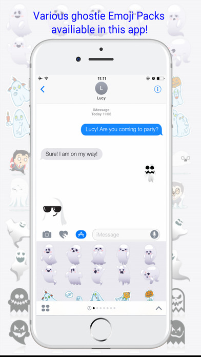 GhostieMoji - Cute Ghost Emojis Keyboard screenshot 2