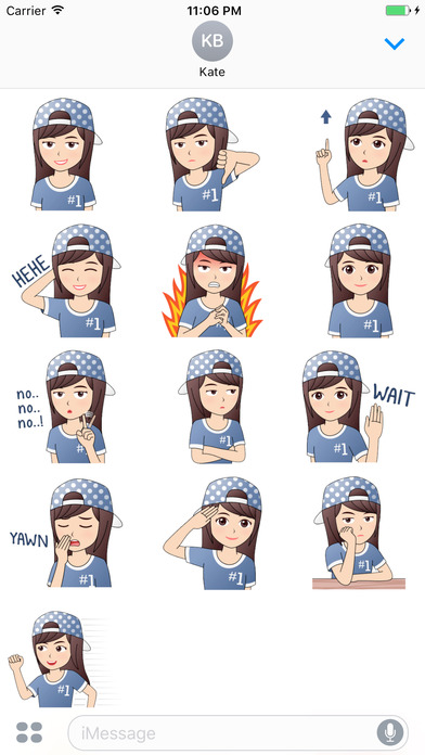 A Trendy Girl Stickers for iMessage screenshot 3