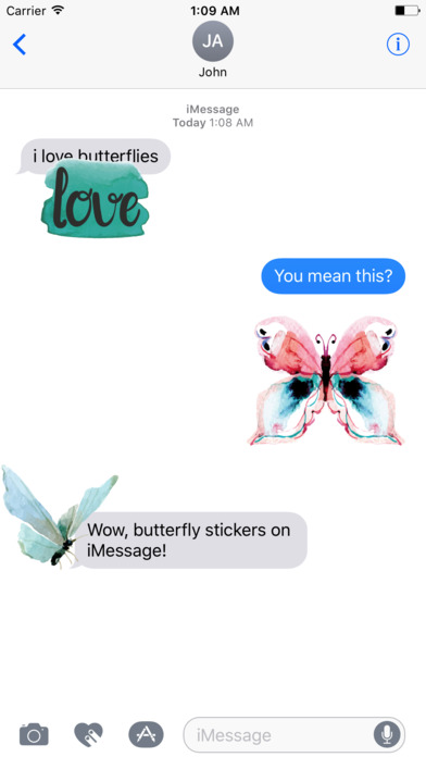 Watercolor Butterflies Sticker screenshot 4