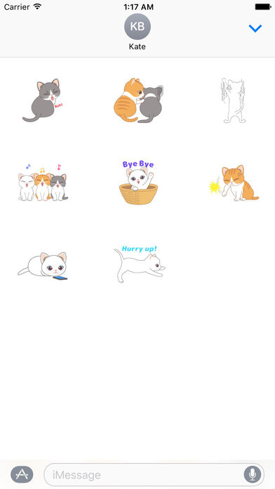 Animated Adorable Kitty Sticker screenshot 2