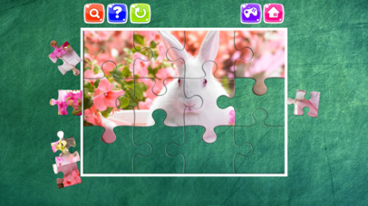 Rabbit Animal Jigsaw Puzzle Drag and Drop for Kids screenshot 3