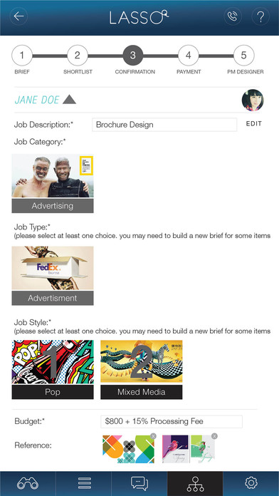 Lasso - freelance design portal screenshot 3