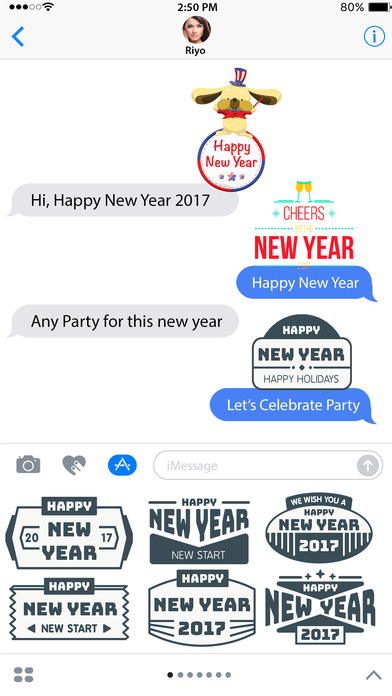 Happy New Year Countdown 2017 for iMessage Sticker screenshot 4