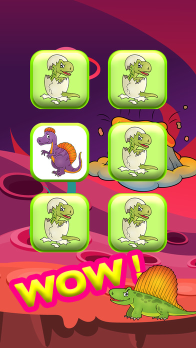 dinosaur memory match - kids learn game screenshot 3